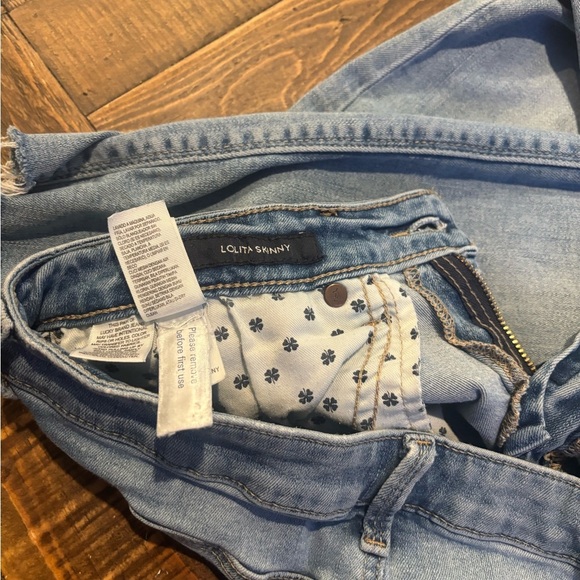 Lucky  Low Rise Lolita Skinny
Blue Skinny Jeans Distressed Style 8/29 - Picture 9 of 16